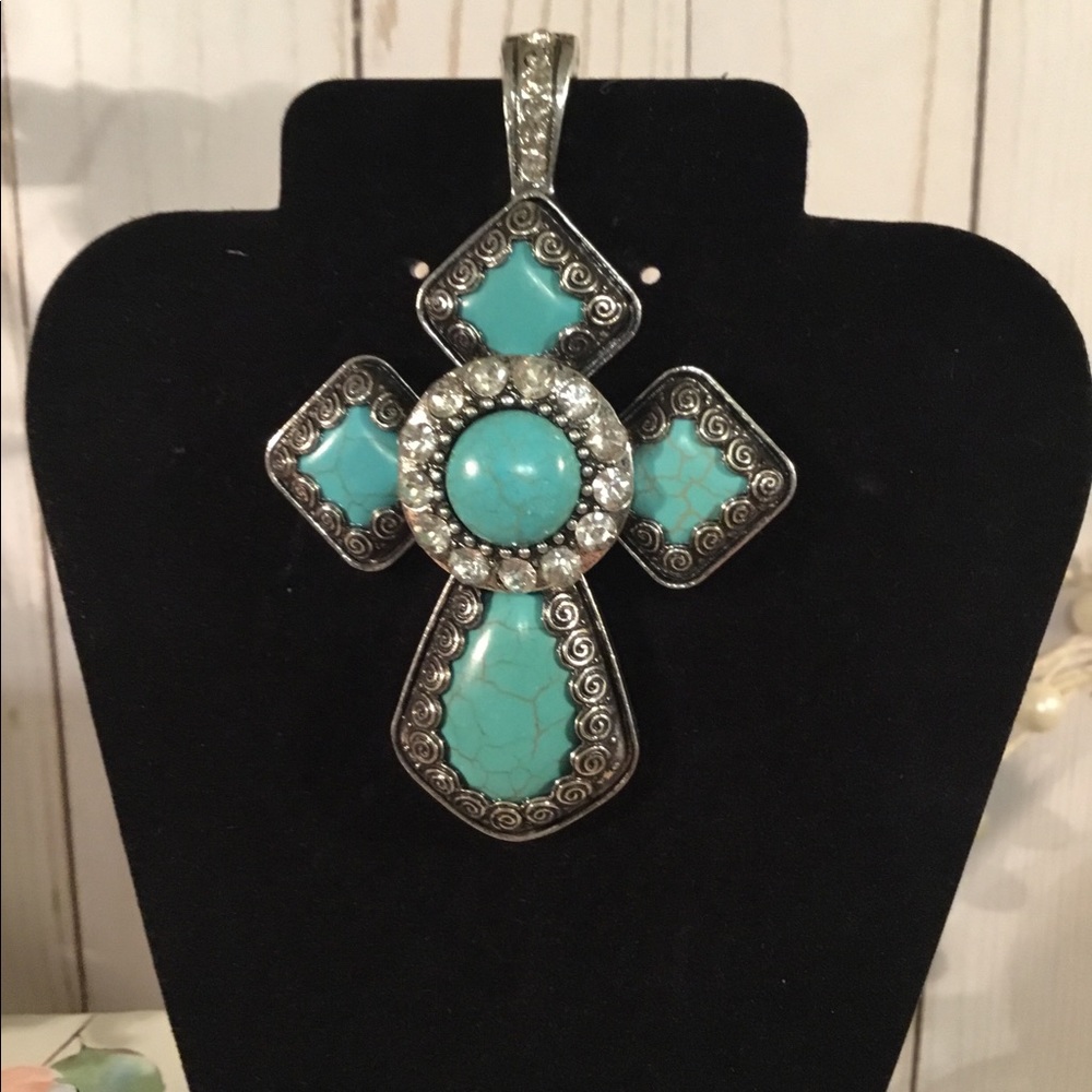 Turquoise Cross & Ring - Picture 2 of 4